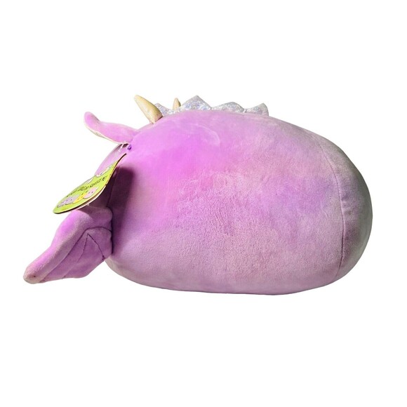 Squishmallows Kellytoy Easter Plush Dina the Purple Dragon Stackable 12" NWT - Picture 10 of 10